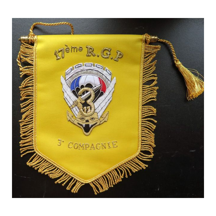 17° RGP fanion de la 3° compagnie du 17° Régiment du génie parachutiste