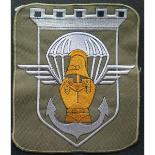 17° RGP : écu du 17° régiment du génie parachutiste  16,5 x 19,5 cm brodé