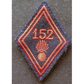 LOSANGE DE BRAS MODÈLE 45 : 152° régiment d'infanterie troupe