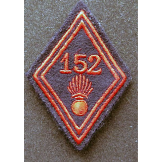 LOSANGE DE BRAS MODÈLE 45 : 152° régiment d'infanterie troupe
