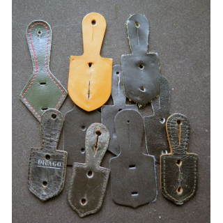 lot de 10 supports d'insignes en cuir