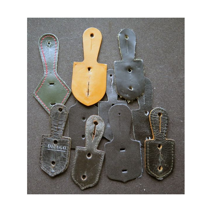 lot de 10 supports d'insignes en cuir