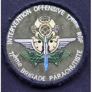 17° RGP : 17° Régiment du génie parachutiste intervention offensive en tissu