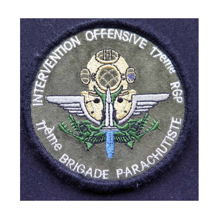 17° RGP : 17° Régiment du génie parachutiste intervention offensive en tissu