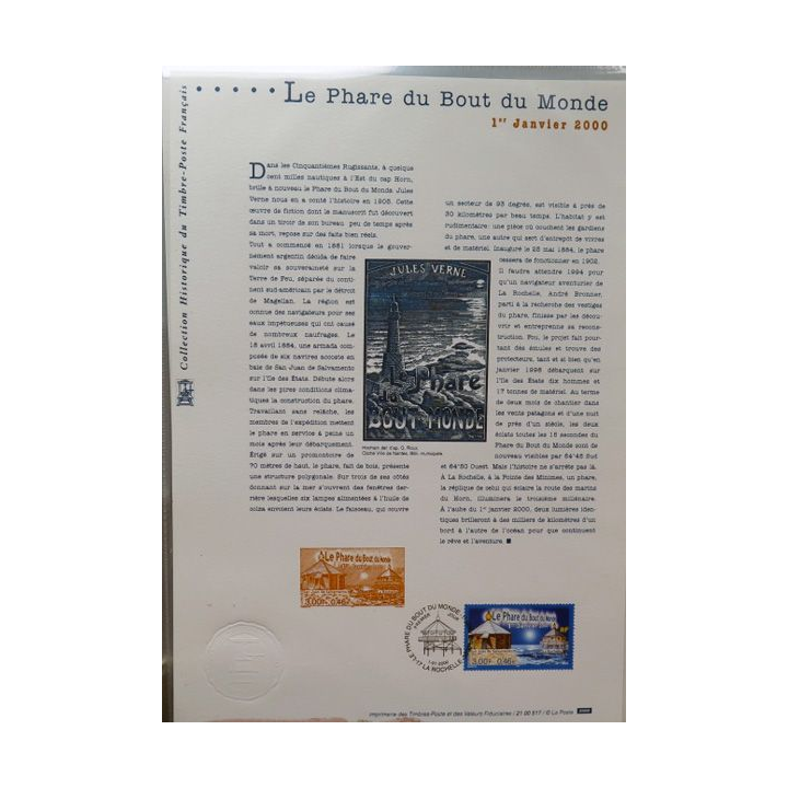 Document philatéliques officiels la poste Le phare du Bout du Monde