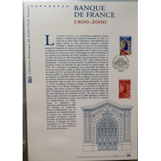 Document philatéliques officiels la poste Banque de France 1800-2000