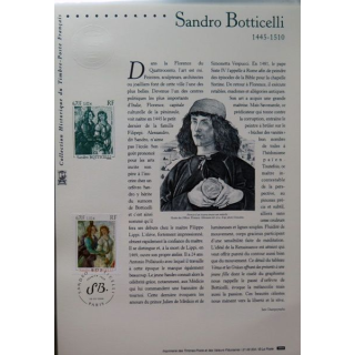 Document philatéliques officiels la poste Sandro Botticelli 1445-1510