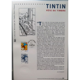 Document philatéliques officiels la poste Tintin fête du timbre