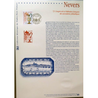 Document philatéliques officiels la poste Nevers 73° Congrès philatélique