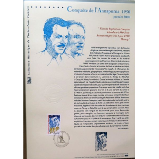 Document philatéliques officiels la poste Conquête de l'Annapurna 1950
