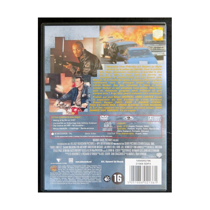 DVD : Hors limites un film de Andrzej Bartkowiak avec Steven Seagal, Tom Arnold