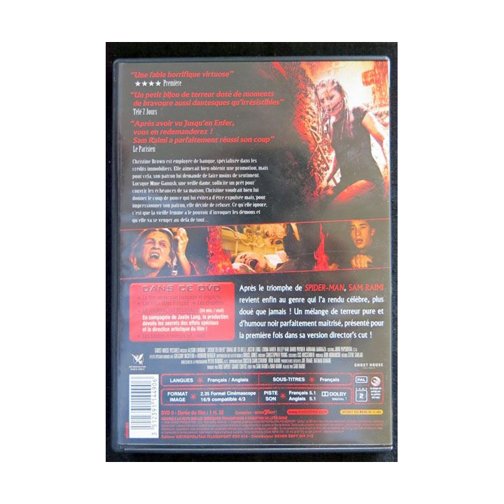 DVD : Jusqu'en enfer un film de Sam Raimi avec Alison Lohman, Justin Long