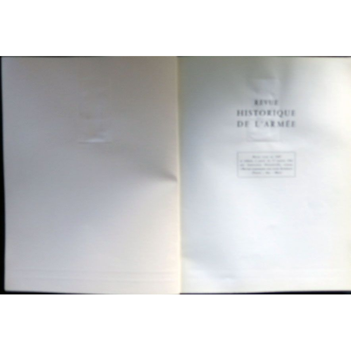 Revue historique de l'armée - 1962 - 18° année N° 1 insigne métallique Drago sur la couverture