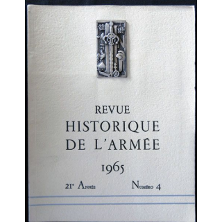 Revue historique de l'armée - 1965 - 21° année N° 4 insigne métallique Drago sur la couverture
