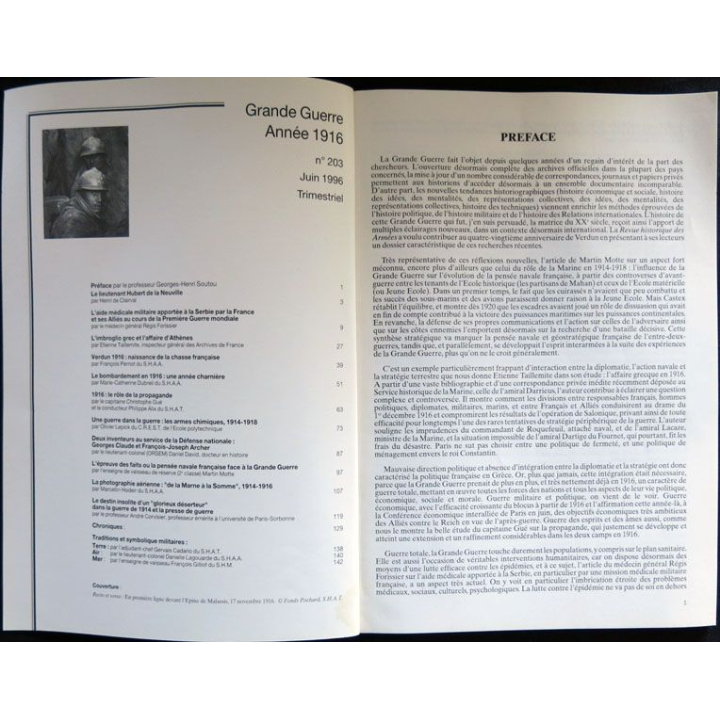 Revue Historique des armées N°2 1996 (N° 203 Juin 1996)