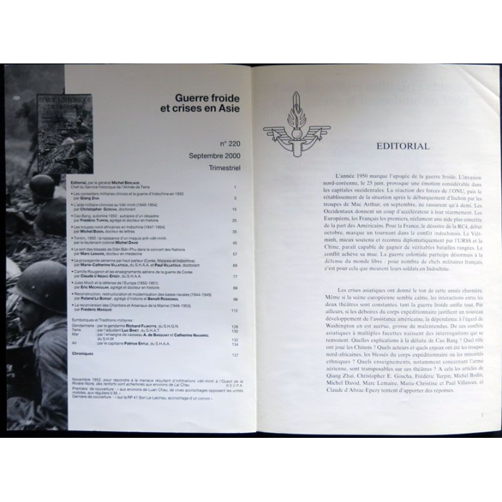 Revue Historique des armées N°1 2000 (N° 218 Mars 2000)