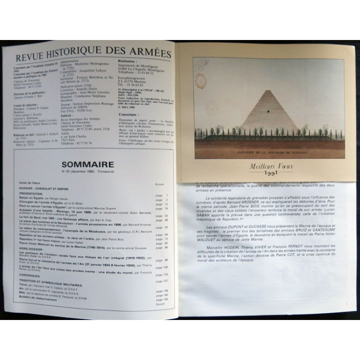 Revue Historique des armées N°1 1990 (N° 178 Mars 1990)