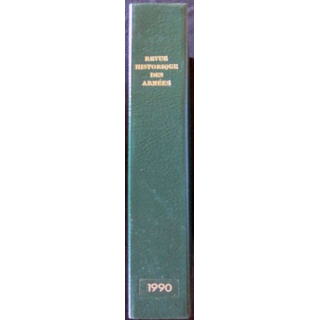 Ecrin Reliure cartonnée verte foncée pour 4 numéros de la Revue Historique des armées (1990)