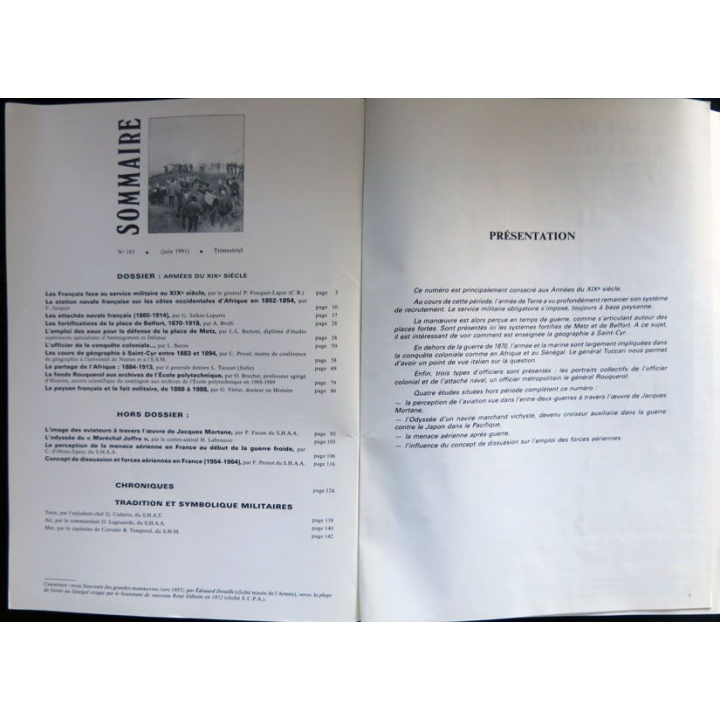 Revue Historique des armées N°2 1991 (N° 183 Juin 1991)