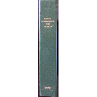 Ecrin Reliure cartonnée verte foncée pour 4 numéros de la Revue Historique des armées (1991)