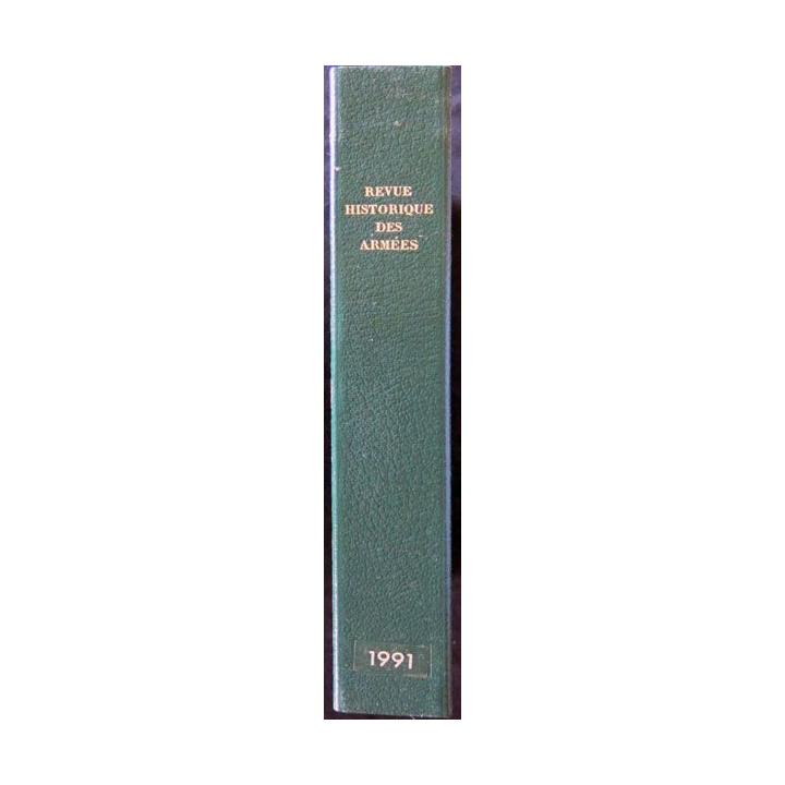 Ecrin Reliure cartonnée verte foncée pour 4 numéros de la Revue Historique des armées (1991)