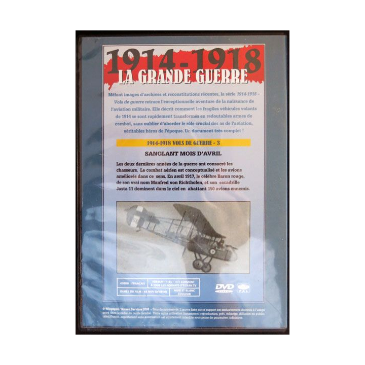 DVD : 1914 - 1918 La grande guerre N° 21 Sanglant mois d'avril