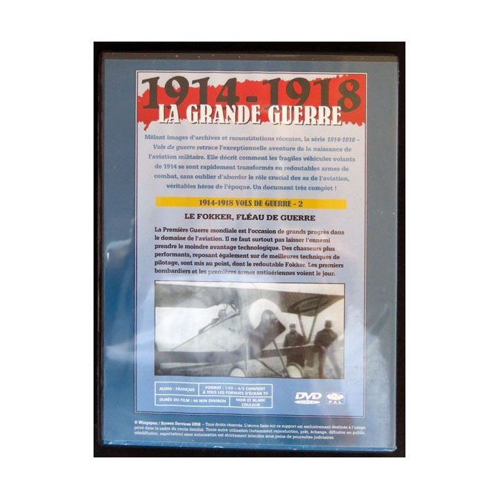 DVD : 1914 - 1918 La grande guerre N° 20 Le Fokker, fléau de guerre