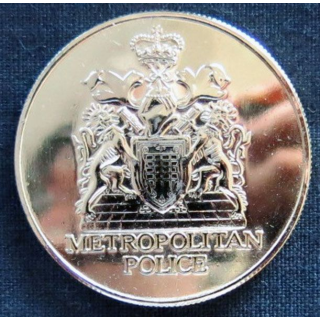 USA : Plaque souvenir de la Métropolitan Police fabrication en bronze doré  45 mm avec écrin
