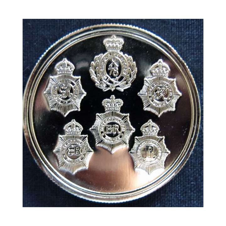 USA : Plaque souvenir de la Métropolitan Police fabrication en bronze doré  45 mm avec écrin