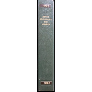 Ecrin Reliure cartonnée verte foncée pour 4 numéros de la Revue Historique des armées (1984)