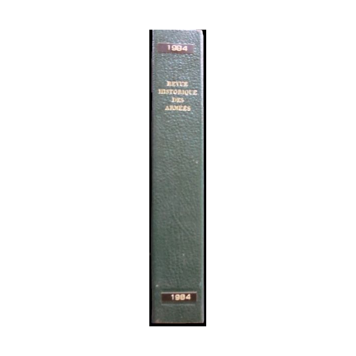Ecrin Reliure cartonnée verte foncée pour 4 numéros de la Revue Historique des armées (1984)