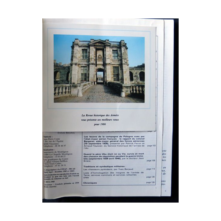 Revue Historique des armées N°4 1985 (N°161 Décembre 1985)