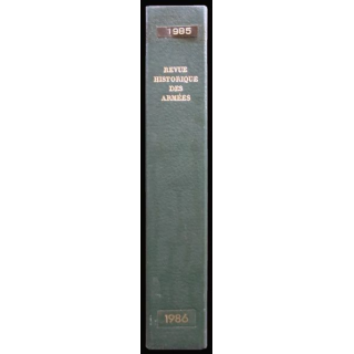 Ecrin Reliure cartonnée verte foncée pour 4 numéros de la Revue Historique des armées (1985)