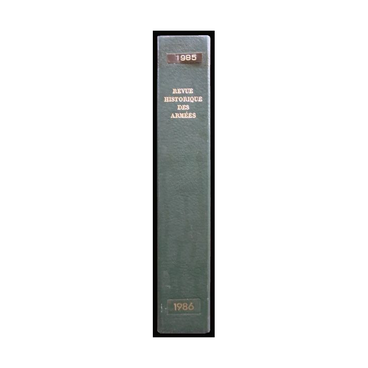 Ecrin Reliure cartonnée verte foncée pour 4 numéros de la Revue Historique des armées (1985)