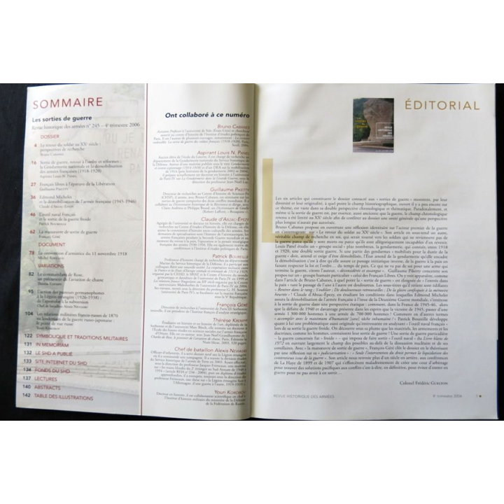 Revue Historique des armées (N° 245 - 4° trimestre 2006)