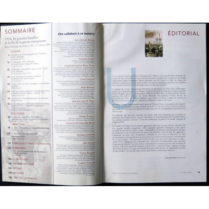 Revue Historique des armées (N° 242 - 1° trimestre 2006)