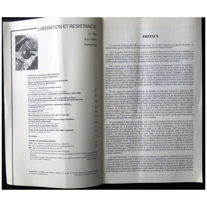 Revue Historique des armées N°2 1994 (N° 195 Juin 1994)