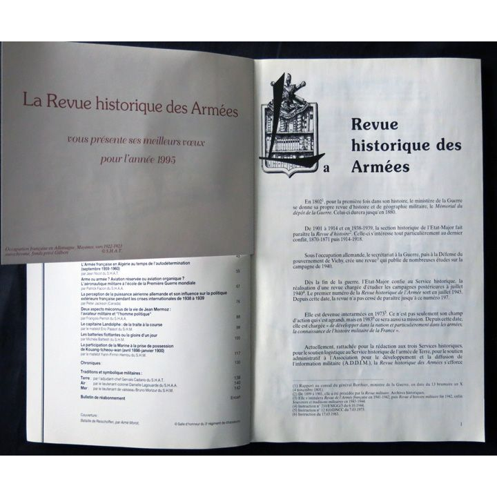 Revue Historique des armées N°4 1994 (N°197 Décembre 1994)