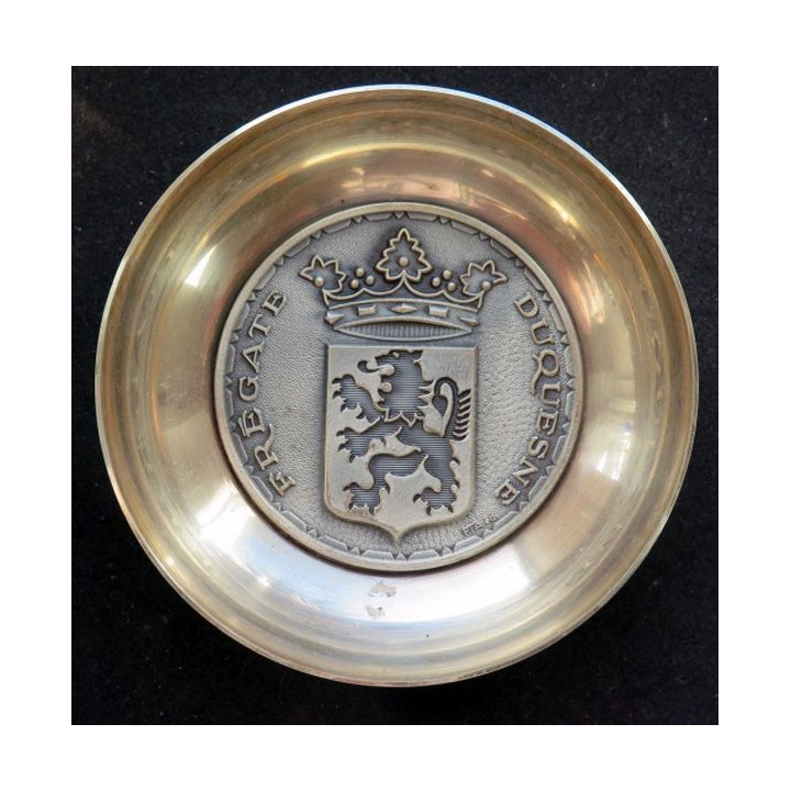 Coupelle métallique argentée de la Frégate Duquesne fab Augis