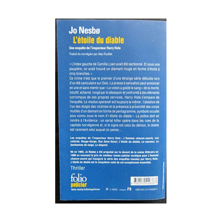 L'étoile du diable - L'inspecteur Harry Hole écrit par Jo Nesbo aux éditions Gallimard
