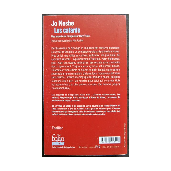 Les cafards - L'inspecteur Harry Hole  écrit par Jo Nesbo aux éditions Gallimard Folio Policier