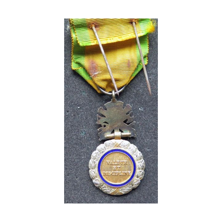 FRANCE : Médaille militaire 1870 3° république en argent émaux parfaits