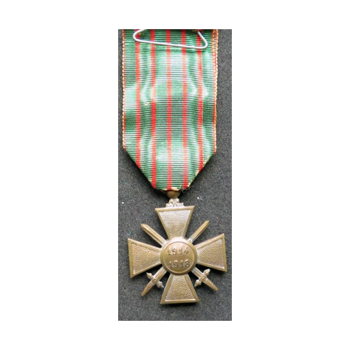 FRANCE Croix de guerre 1914-1918 avec 2 citations 2 étoiles de bronze