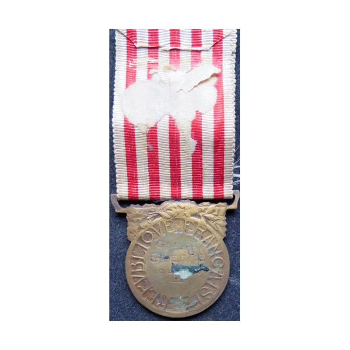 FRANCE : médaille commémorative de la guerre 1914-1918  en bronze
