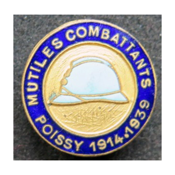 boutonnière des mutilés combattants Poissy 1914 . 1939