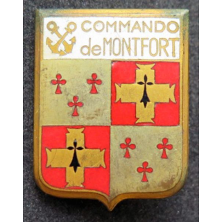Commando de Montfort type 3  ABP en émail écu hermine croix trèfle