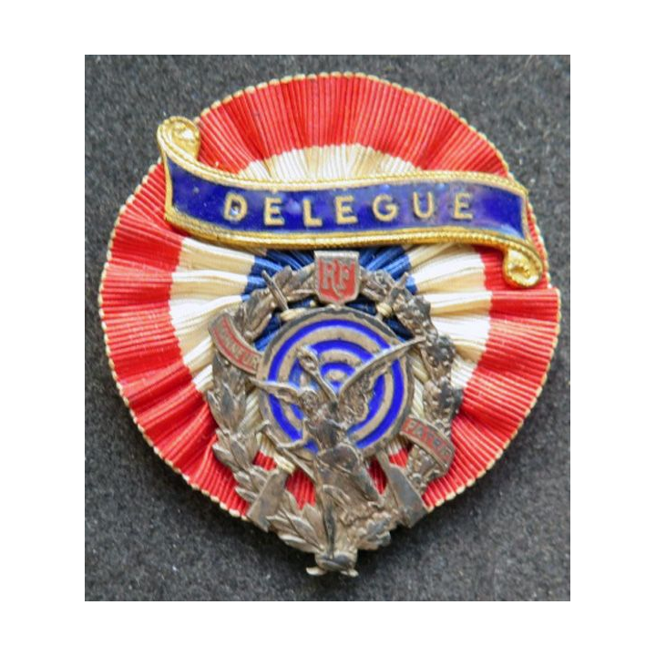 vieille plaque de délégué de la fédération de tir de 4 cm de diamètre