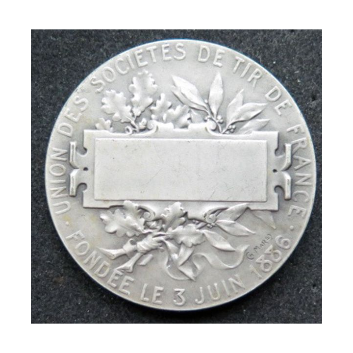 médaille en bronze argenté de l'Union des sociétés de tir 3 juin 1886