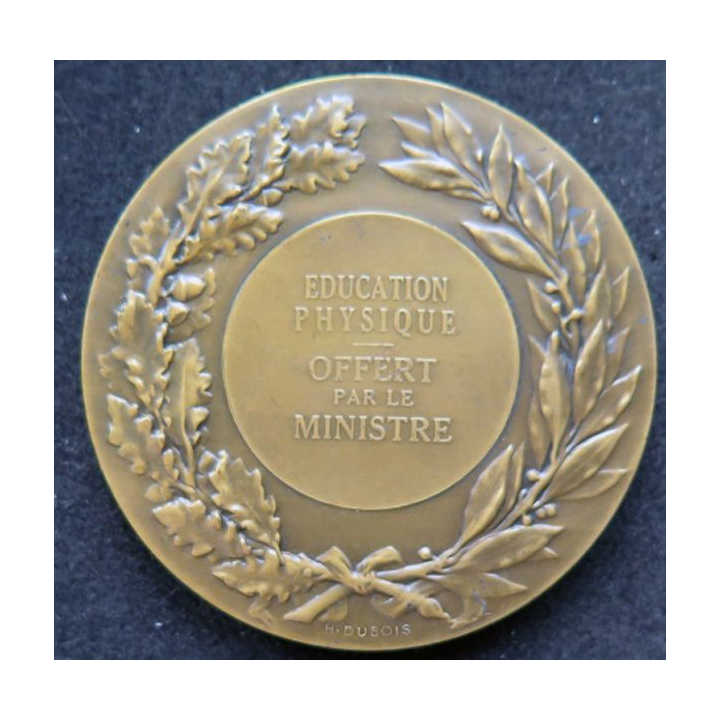 médaille en bronze de l'éducation physique offert par le Ministre diamètre 5 cm