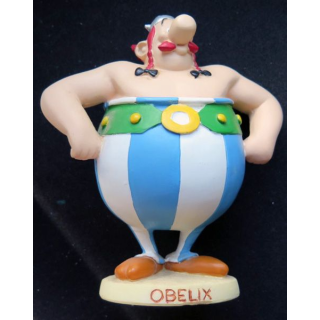 Obélix en résine plastoy collectoys Atlas 2000 hauteur 14 cm